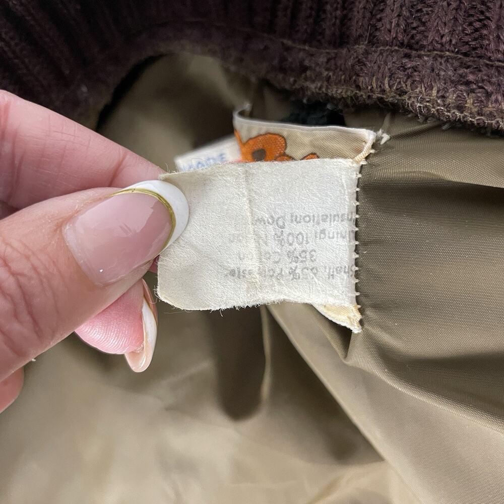 VTG Comfy USA Goose Down Canvas Jacket Brown Men's Size Small - Picture 11 of 11
